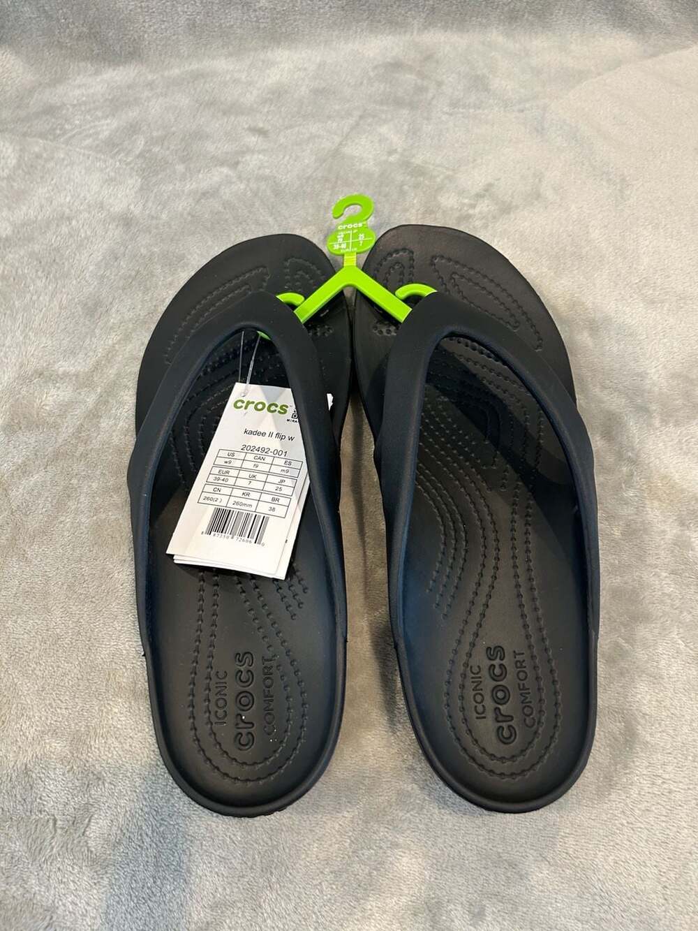 Crocs Women's Kadee II Flip Flop Sandals Black Size US W9
